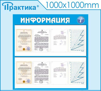 Стенд информация (С08, 1000х1000 мм, пластик ПВХ 3мм) - Стенды - Информационные стенды - Магазин охраны труда ИЗО Стиль