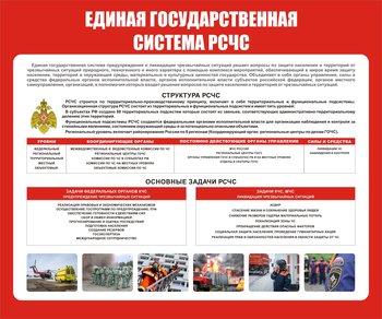 С205 Система РСЧС (1200х1000 мм, Пластик ПВХ 3 мм, Прямая печать на пластик) - Стенды - Стенды по гражданской обороне и чрезвычайным ситуациям - Магазин охраны труда ИЗО Стиль